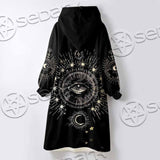 Celestial Aesthetic Sun Crescent Moon SED-1083 Oversized Sherpa Blanket Hoodie