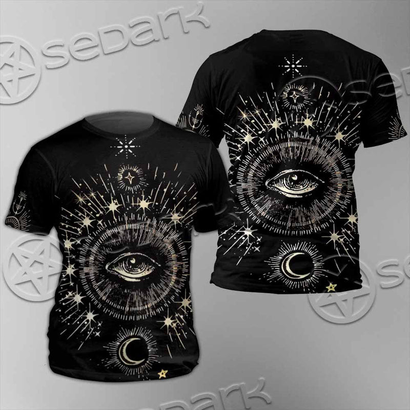Celestial Aesthetic Sun Crescent Moon SED-1083 Unisex T-shirt