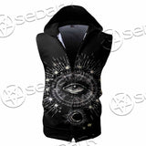 Celestial Aesthetic Sun Crescent Moon SED-1083 Zip Sleeveless Hoodie