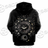 Celestial Aesthetic Sun Crescent Moon SED-1083 Hoodie & Zip Hoodie Raglan