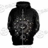 Celestial Aesthetic Sun Crescent Moon SED-1083 Hoodie & Zip Hoodie Raglan