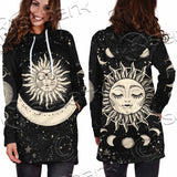 Moon Phases And Stars SED-1084 Hoodie Dress