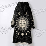 Moon Phases And Stars SED-1084 Oversized Sherpa Blanket Hoodie