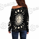 Moon Phases And Stars SED-1084 Off Shoulder Sweaters