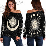 Moon Phases And Stars SED-1084 Off Shoulder Sweaters