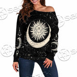 Moon Phases And Stars SED-1084 Off Shoulder Sweaters