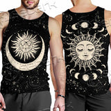 Moon Phases And Stars SED-1084 Men Tank-tops