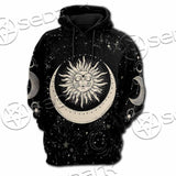 Moon Phases And Stars SED-1084 Hoodie & Zip Hoodie Raglan