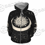 Moon Phases And Stars SED-1084 Hoodie & Zip Hoodie