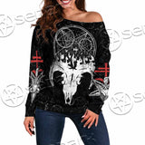 I Kneel Before No God SED-1085 Off Shoulder Sweaters