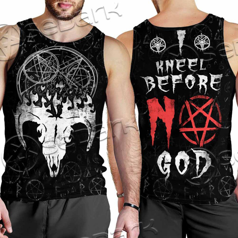 I Kneel Before No God SED-1085 Men Tank-tops