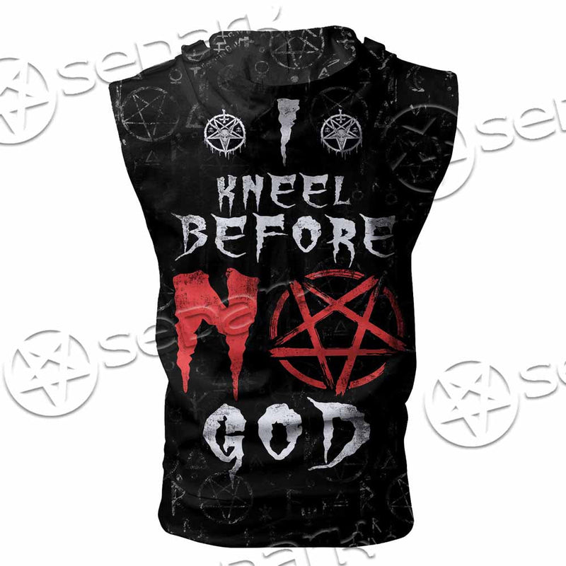 I Kneel Before No God SED-1085 Zip Sleeveless Hoodie