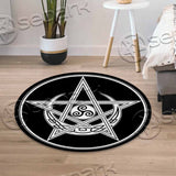Celtic Moon Star Triple Spiral SED-1087 Round Carpet