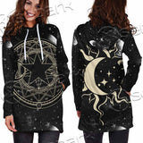 Occult Witch Magic Alchemy Gothic Zodiac SED-1088 Hoodie Dress