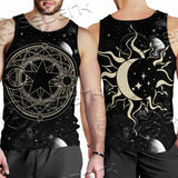 Occult Witch Magic Alchemy Gothic Zodiac SED-1088 Men Tank-tops