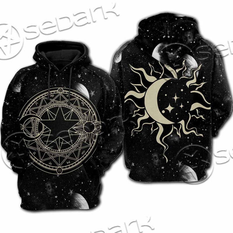 Occult Witch Magic Alchemy Gothic Zodiac SED-1088 Hoodie & Zip Hoodie Raglan