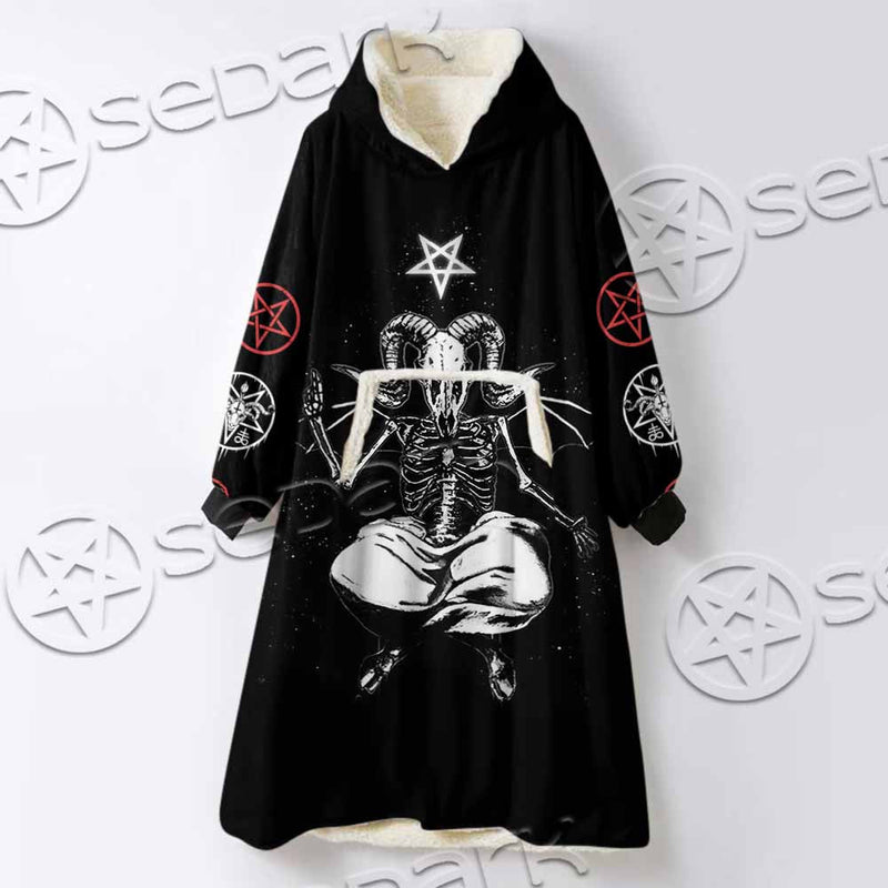 Satan Is My Homeboy SED-1089 Oversized Sherpa Blanket Hoodie
