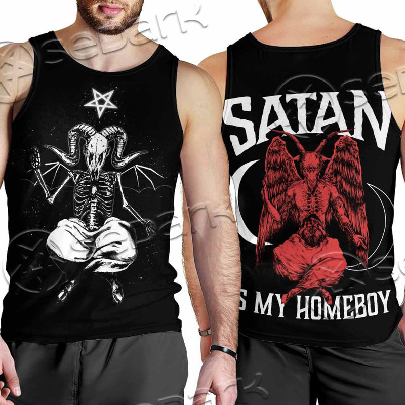Satan Is My Homeboy SED-1089 Men Tank-tops