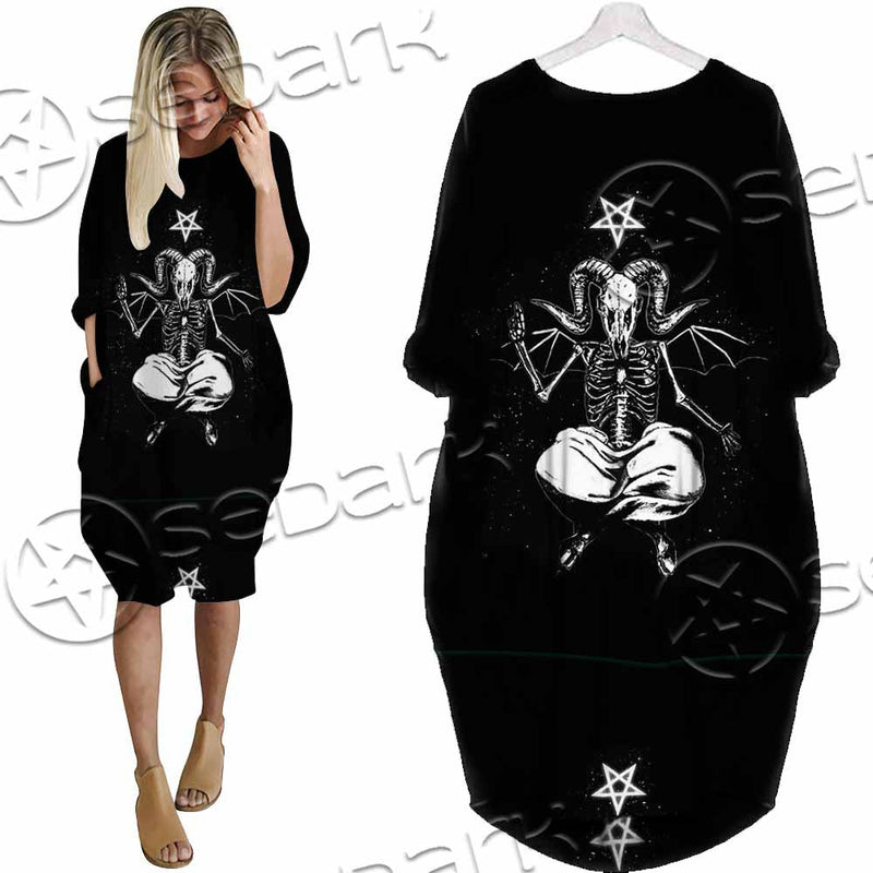 Satan Is My Homeboy SED-1089 Batwing Pocket Dress