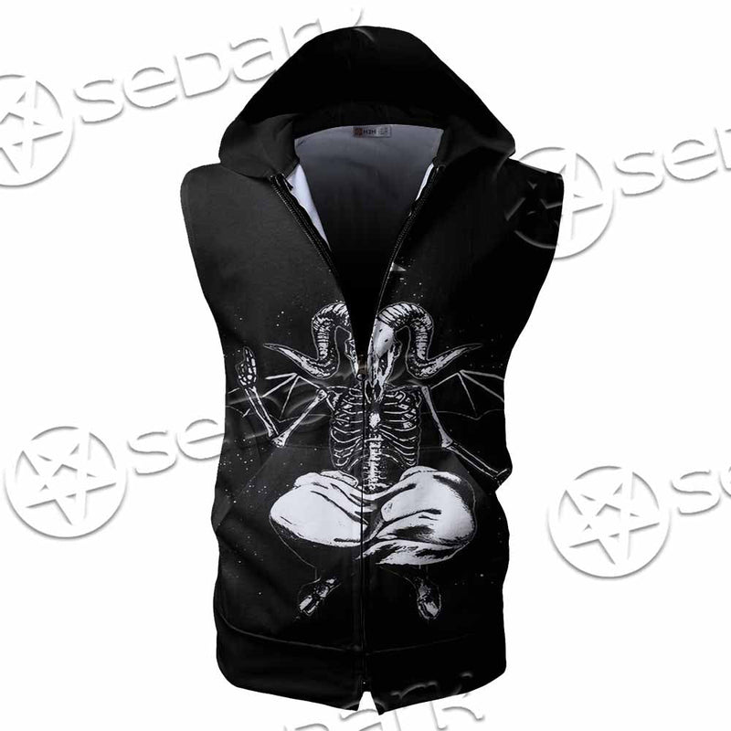 Satan Is My Homeboy SED-1089 Zip Sleeveless Hoodie