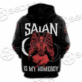 Satan Is My Homeboy SED-1089 Hoodie & Zip Hoodie Raglan
