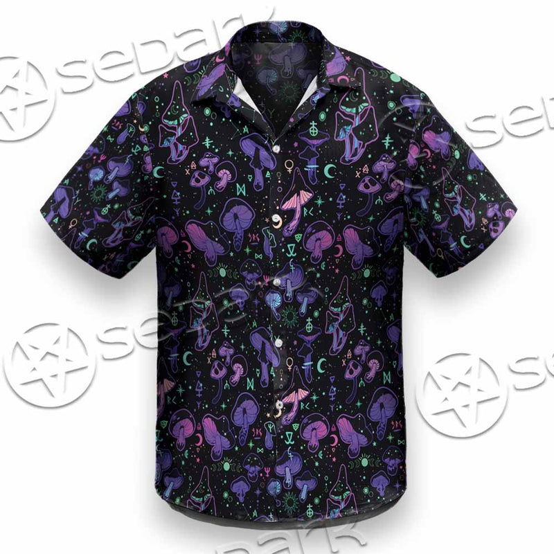 Seamless Illustration Mushrooms Bright Psychedelic SED-1090 Shirt Allover