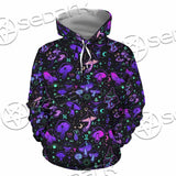 Seamless Illustration Mushrooms Bright Psychedelic SED-1090 Hoodie & Zip Hoodie