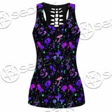 Seamless Illustration Mushrooms Bright Psychedelic SED-1090 Women Tank Top