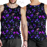 Seamless Illustration Mushrooms Bright Psychedelic SED-1090 Men Tank-tops
