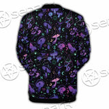 Seamless Illustration Mushrooms Bright Psychedelic SED-1090 Button Jacket