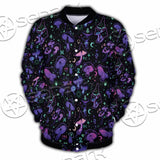 Seamless Illustration Mushrooms Bright Psychedelic SED-1090 Button Jacket