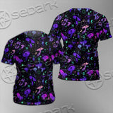 Seamless Illustration Mushrooms Bright Psychedelic SED-1090 Unisex T-shirt