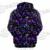 Seamless Illustration Mushrooms Bright Psychedelic SED-1090 Hoodie & Zip Hoodie Raglan
