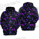 Seamless Illustration Mushrooms Bright Psychedelic SED-1090 Hoodie & Zip Hoodie Raglan