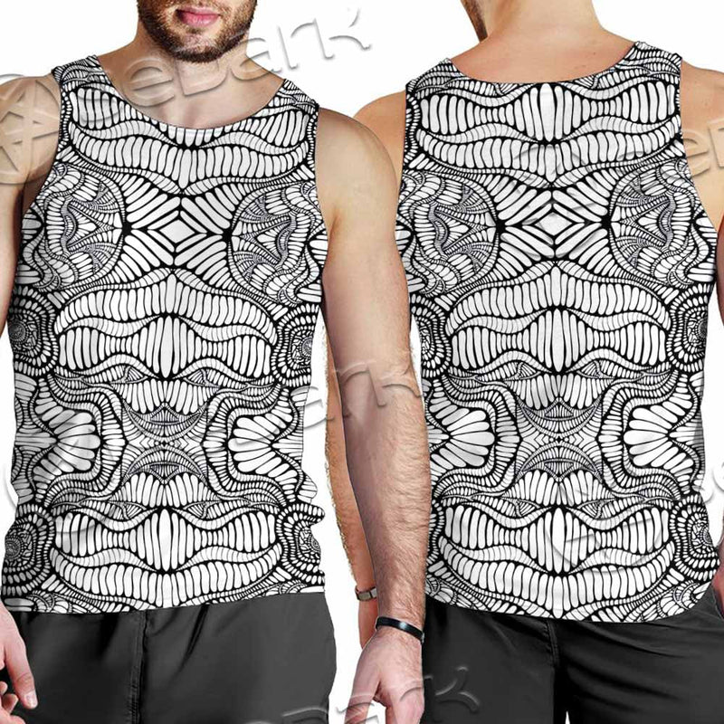 Psychedelic Maze Of Ornaments SED-1091 Men Tank-tops