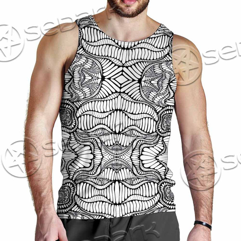 Psychedelic Maze Of Ornaments SED-1091 Men Tank-tops