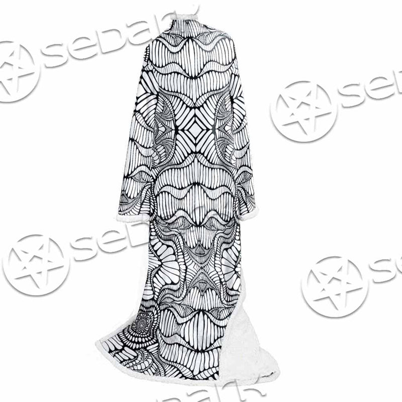 Psychedelic Maze Of Ornaments SED-1091 Sleeved Blanket