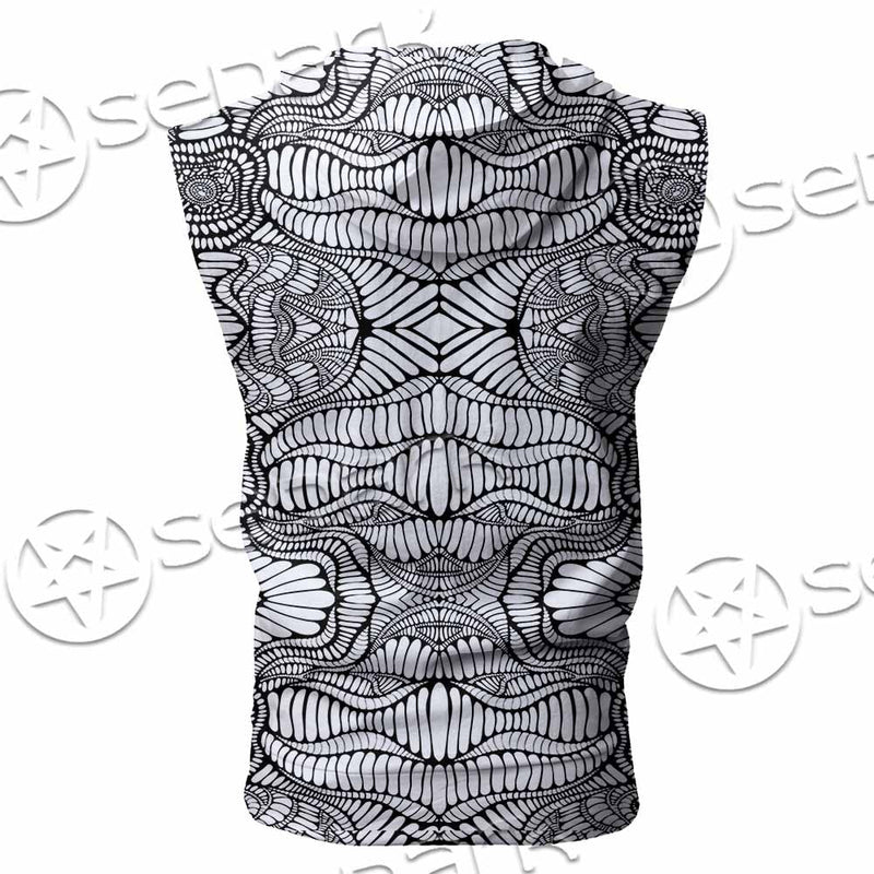 Psychedelic Maze Of Ornaments SED-1091 Zip Sleeveless Hoodie