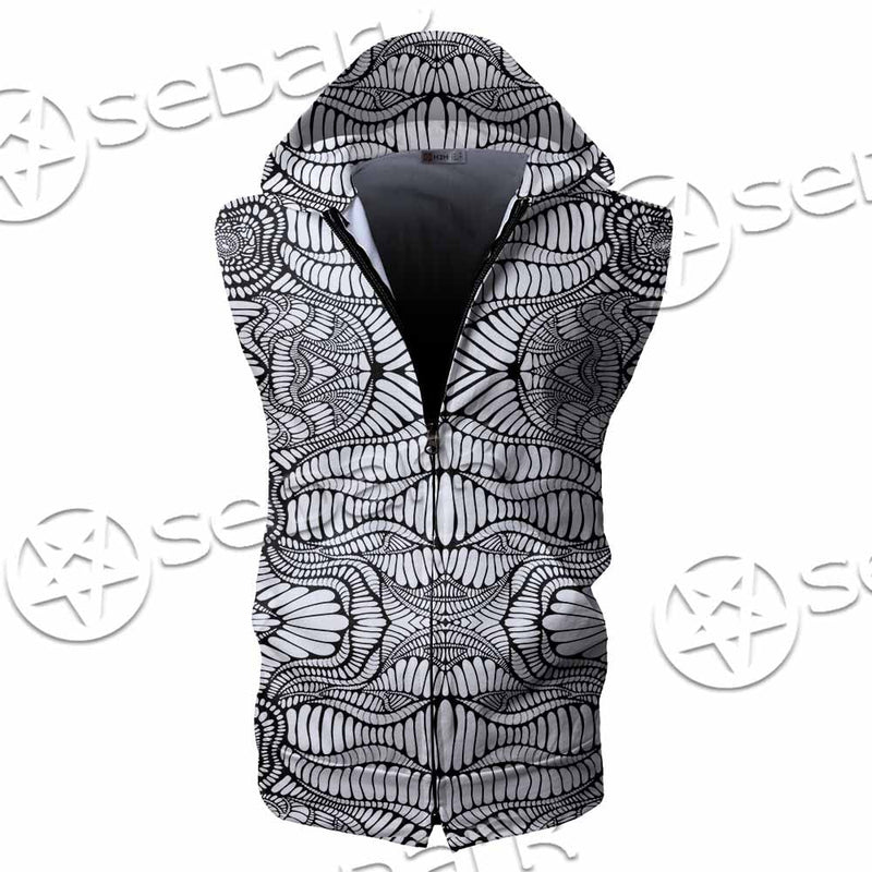 Psychedelic Maze Of Ornaments SED-1091 Zip Sleeveless Hoodie