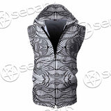 Psychedelic Maze Of Ornaments SED-1091 Zip Sleeveless Hoodie