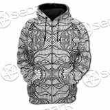 Psychedelic Maze Of Ornaments SED-1091 Hoodie & Zip Hoodie Raglan