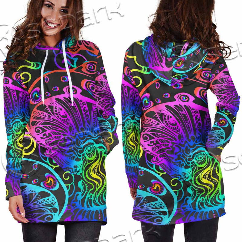 Hallucinogenic Mushrooms SED-1092 Hoodie Dress