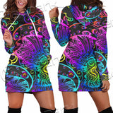 Hallucinogenic Mushrooms SED-1092 Hoodie Dress