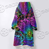 Hallucinogenic Mushrooms SED-1092 Oversized Sherpa Blanket Hoodie
