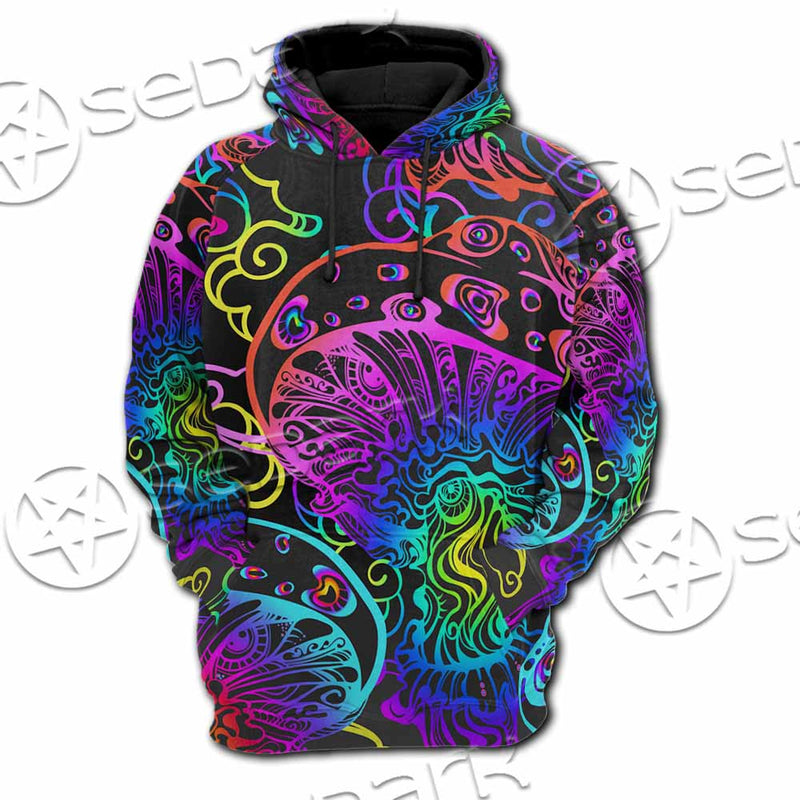 Hallucinogenic Mushrooms SED-1092 Hoodie & Zip Hoodie Raglan