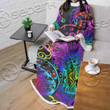 Hallucinogenic Mushrooms SED-1092 Sleeved Blanket