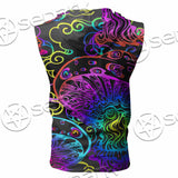 Hallucinogenic Mushrooms SED-1092 Zip Sleeveless Hoodie