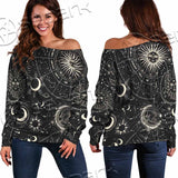 Astrology Workspace SED-1094 Off Shoulder Sweaters