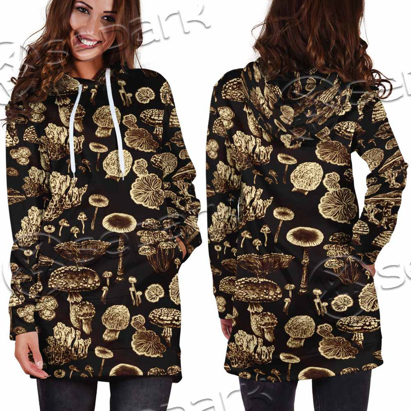 Psychedelic Magic Mushrooms SED-1095 Hoodie Dress