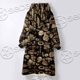 Psychedelic Magic Mushrooms SED-1095 Oversized Sherpa Blanket Hoodie
